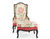 Classic armchairs with footstools