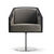 Contemporary chair: swivel, with casters...