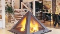 central fireplace