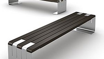 contemporary public bench