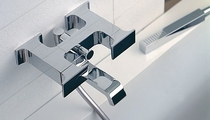wall-mounted double handle mixer