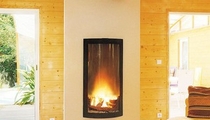 closed fireplace