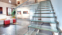 glass staircase