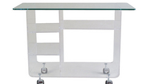 glass writing desk