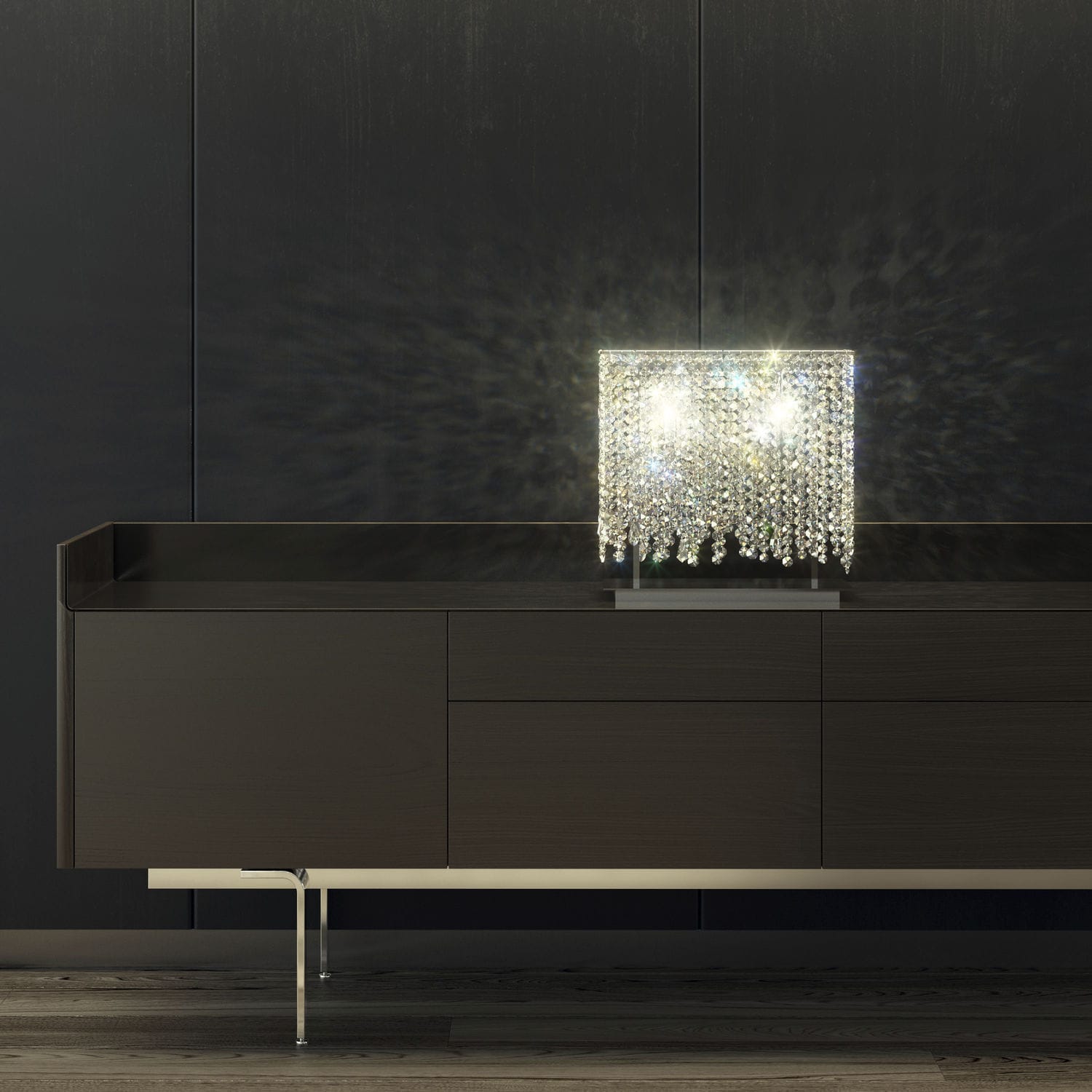 Table Lamp Contemporary Crystal Handmade Linea T Manooi Table Lamp Contemporary Crystal Handmade