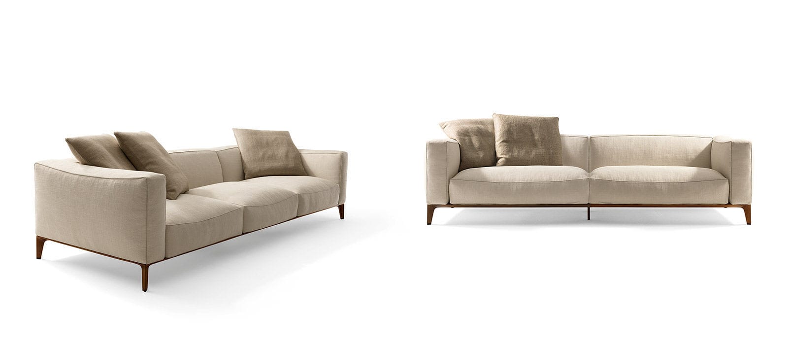 Modular Sofa Contemporary Fabric Leather Aton Giorgetti Modular Sofa Contemporary Fabric Leather