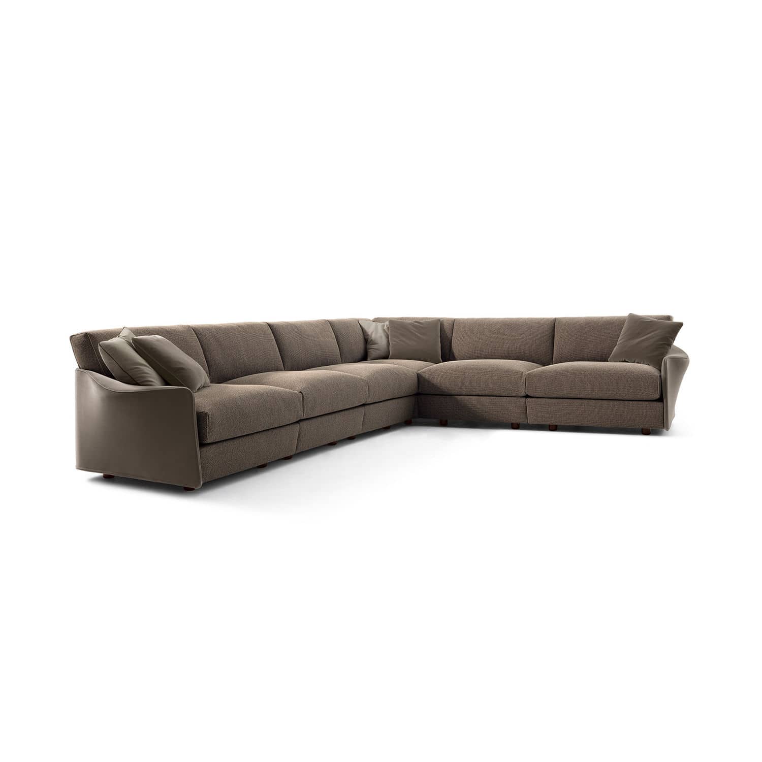 Modular sofa contemporary fabric leather FABULA by Umberto