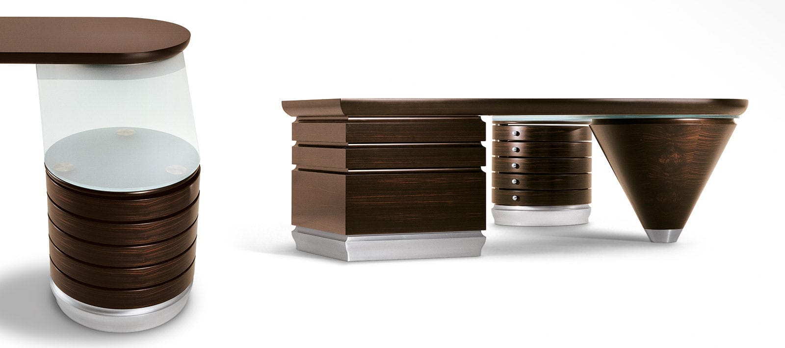 Executive Desk Maple Macassar Ebony Glass Scriptor By Léon Executive Desk Maple Macassar Ebony Glass