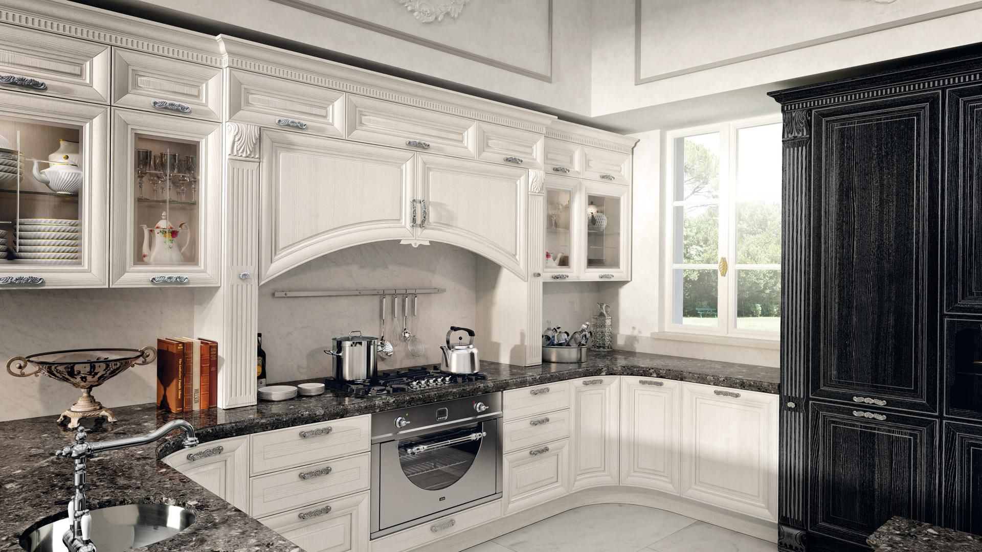 Traditional kitchen / wood veneer - PANTHEON - CUCINE LUBE - Videos Traditional kitchen / wood veneer - PANTHEON - CUCINE LUBE - Videos