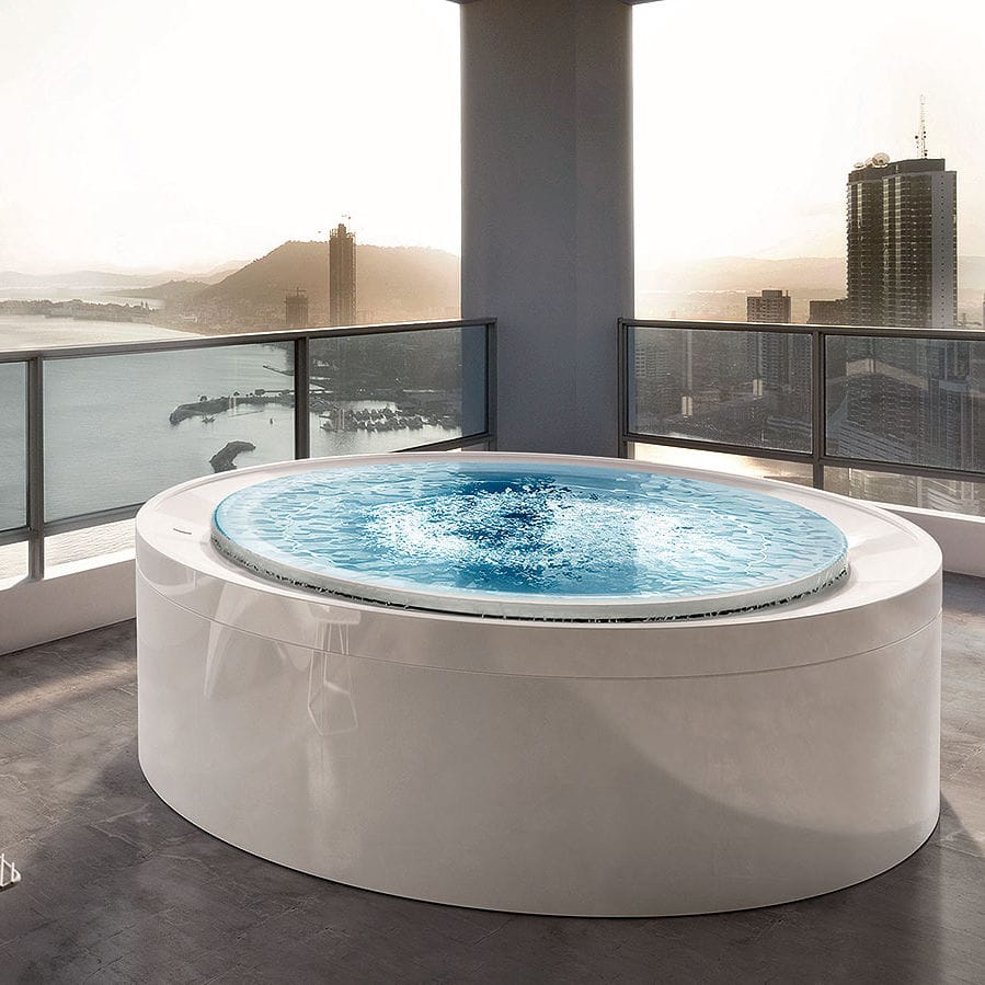 Free Standing Bathtub Round Acrylic Hydromassage Fusion Free Standing Bathtub Round Acrylic Hydromassage Fusion Spa 200