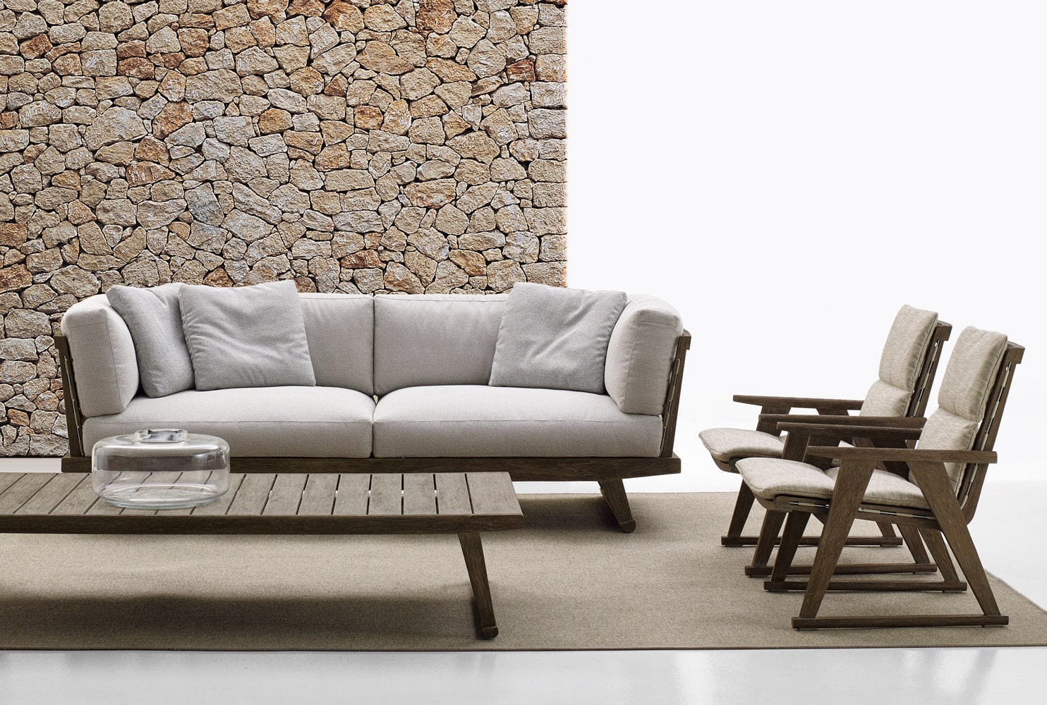 contemporary coffee table teak rectangular garden gio b b