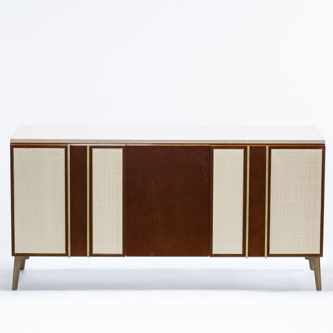 Contemporary Sideboard Jacob Hugues Chevalier Wooden Metal Marble