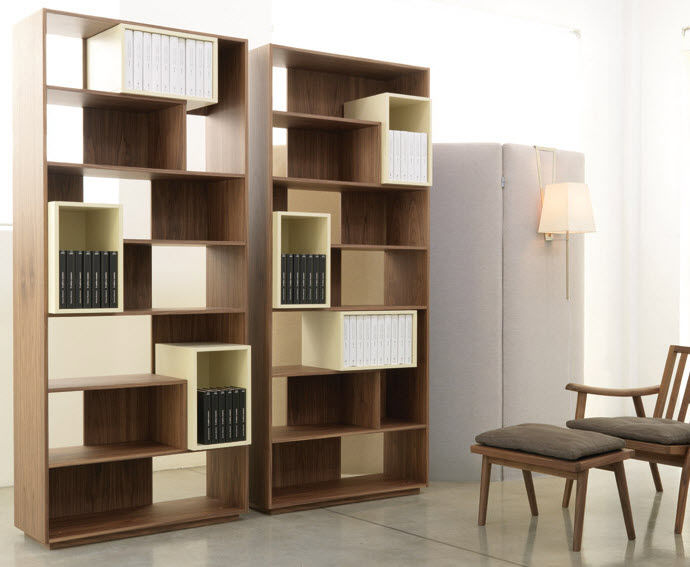 Modular Bookcase Room Divider Contemporary Wooden 9700 Modular Bookcase Room Divider Contemporary Wooden