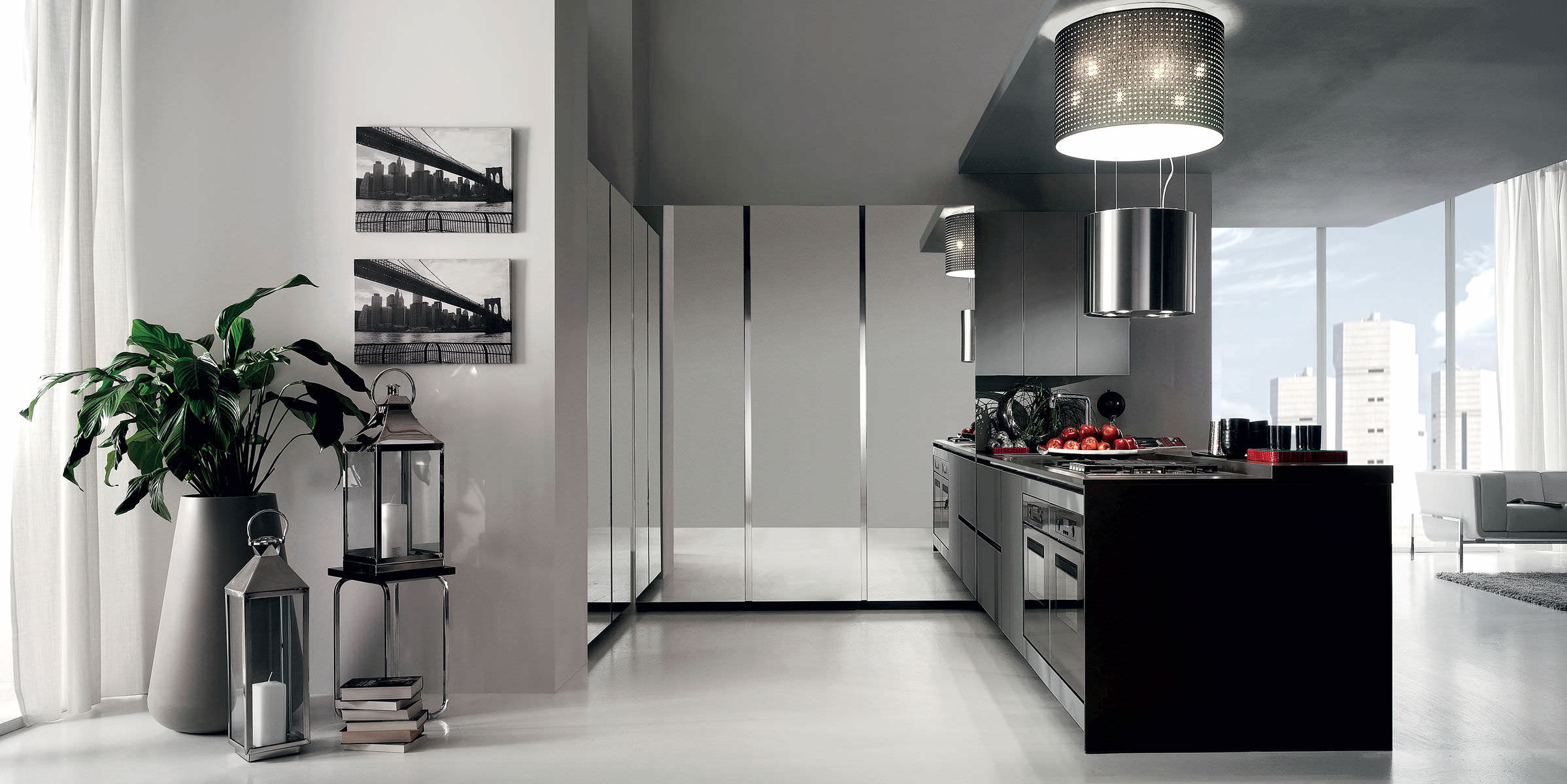 Contemporary kitchen / wooden / island / lacquered - CRETA FLUTE by ... Contemporary kitchen / wooden / island / lacquered - CRETA FLUTE by ...