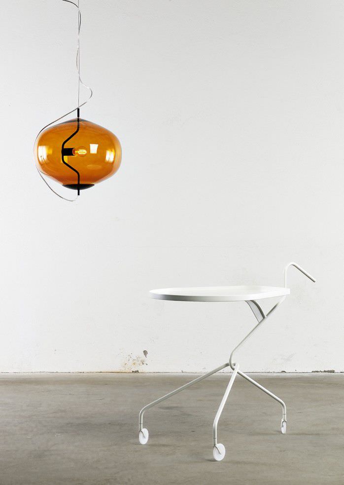 Metal service trolley loaded by richard hutten david design