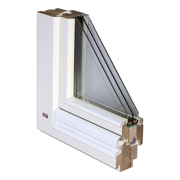 Casement Window SOFTLINE ELEGANT BERTRAND Wooden Triple Glazed