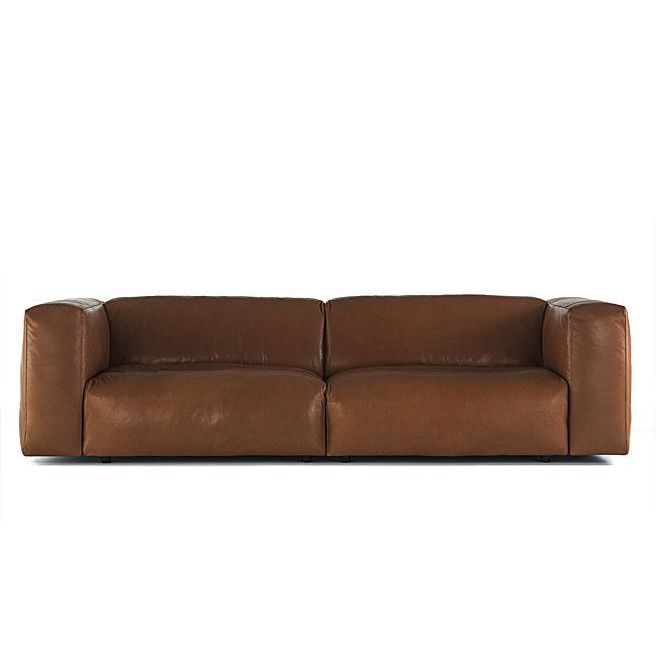 Contemporary Sofa Leather 3 Seater Brown Cloud By Sanja Contemporary Sofa Leather 3 Seater Brown Cloud By Sanja Knezovic