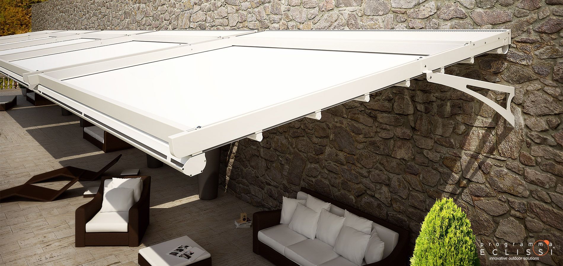 Wall Mounted Pergola Aluminum Stainless Steel PVC Fabric