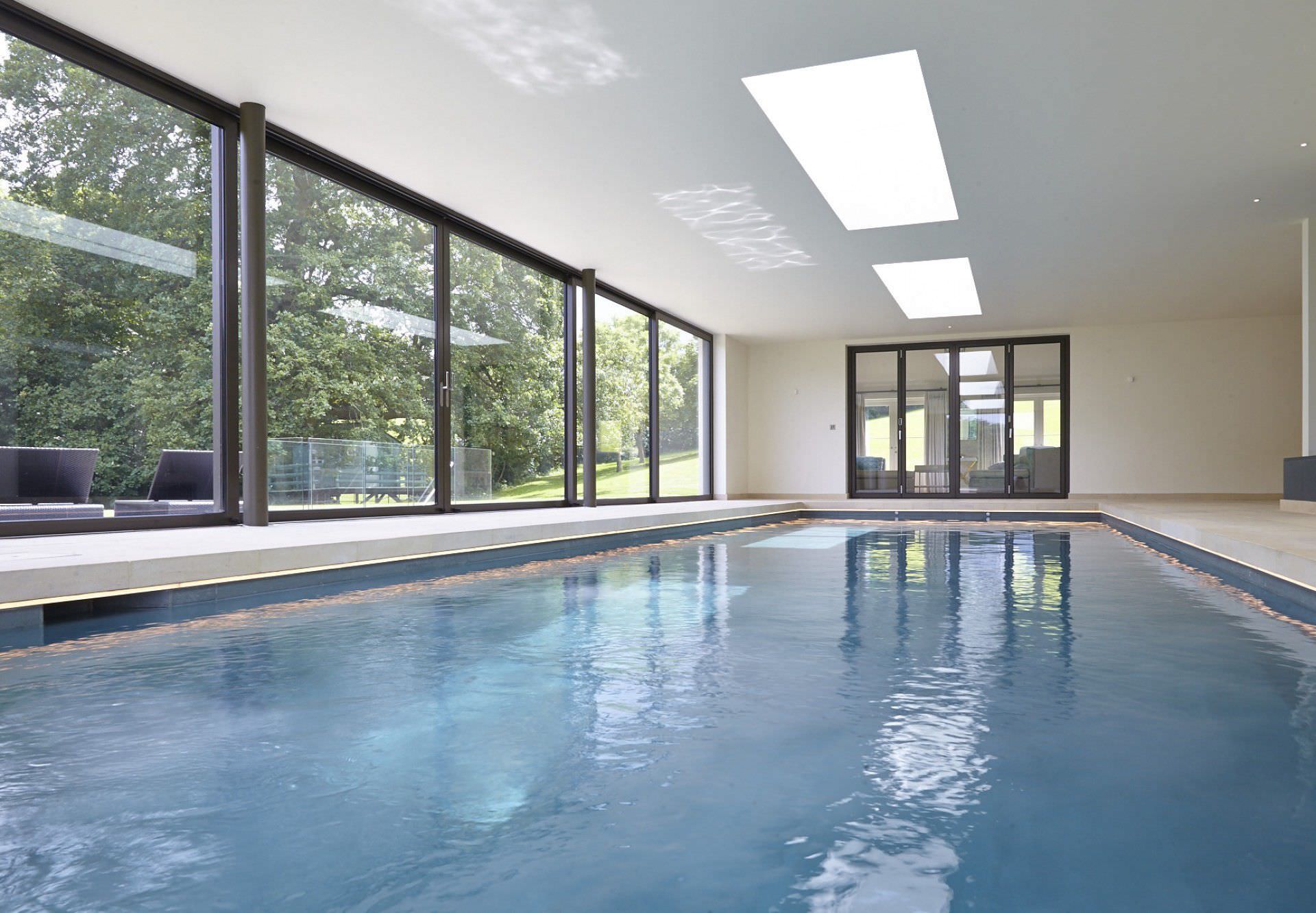 in-ground swimming pool / limestone / indoor - cotswolds - guncast in-ground swimming pool / limestone / indoor - cotswolds - guncast