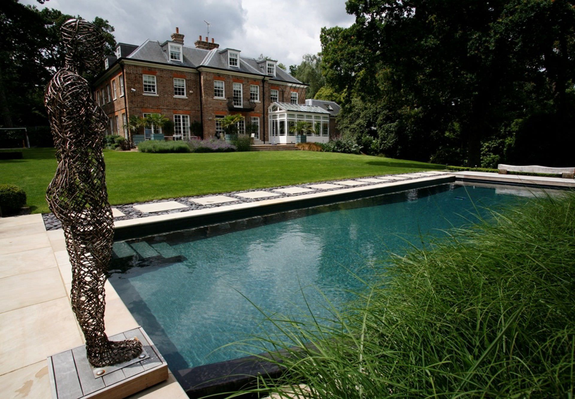 In Ground Swimming Pool Concrete Natural Outdoor SURREY