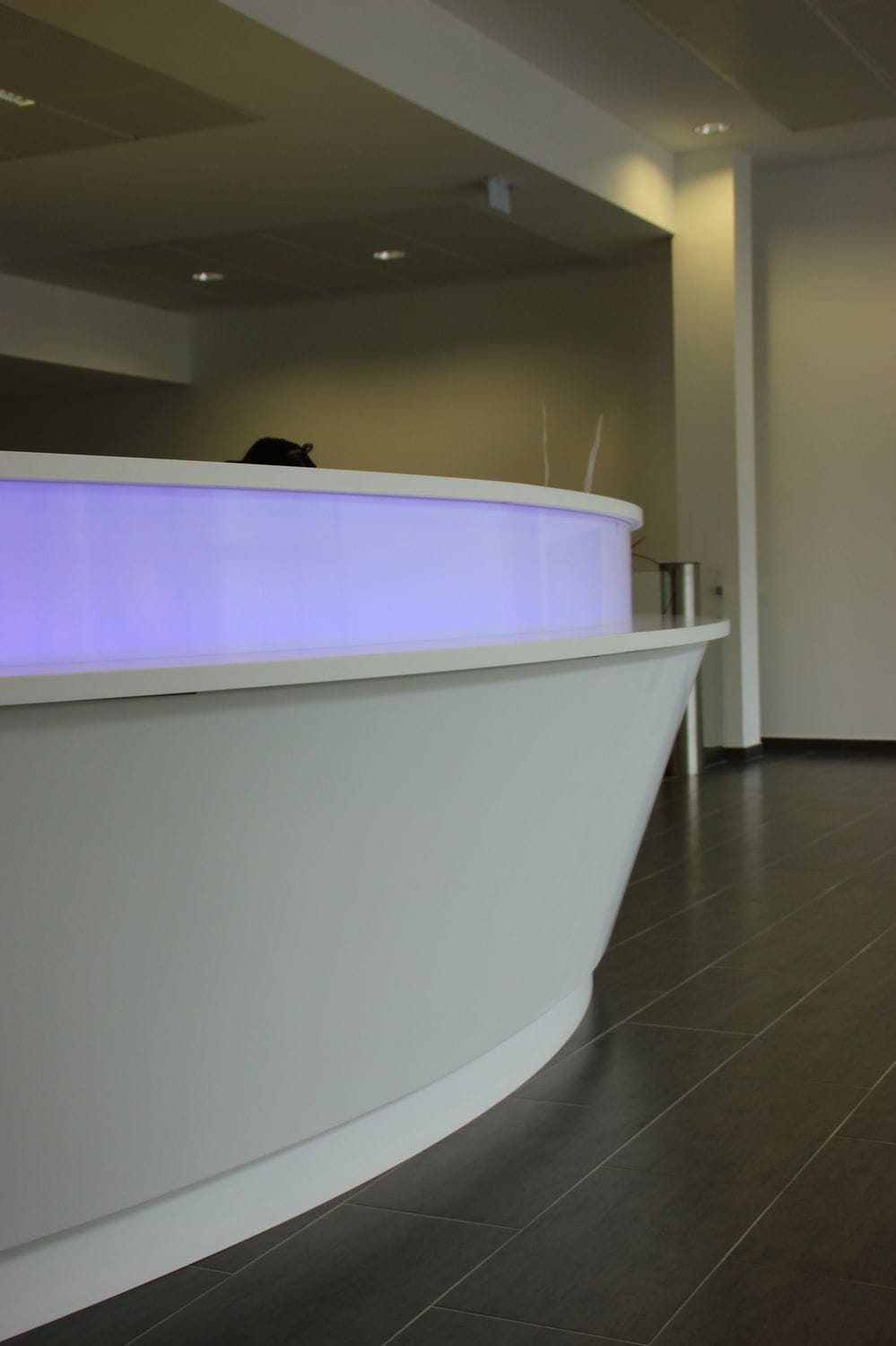 Semicircular Reception Desk Solid Surface Illuminated For Semicircular Reception Desk Solid Surface Illuminated For Hotels