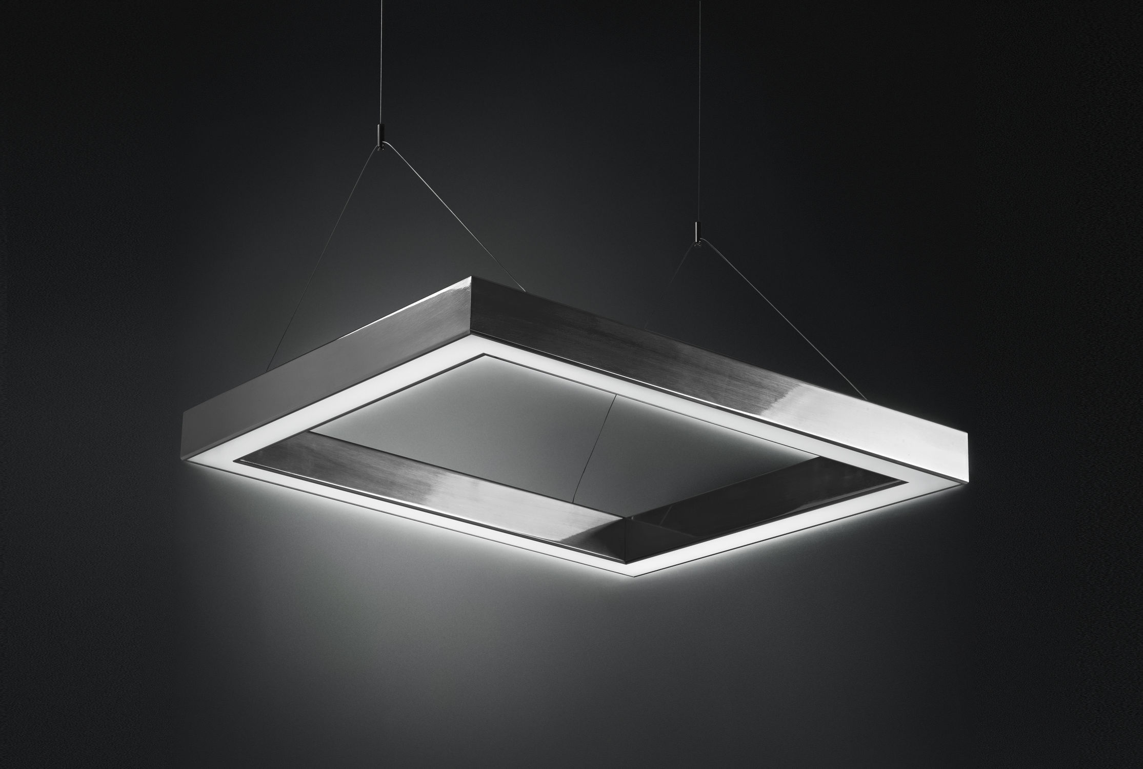 Hanging Light Fixture Led Square Rectangular Dinamica Q Hanging Light Fixture Led Square Rectangular