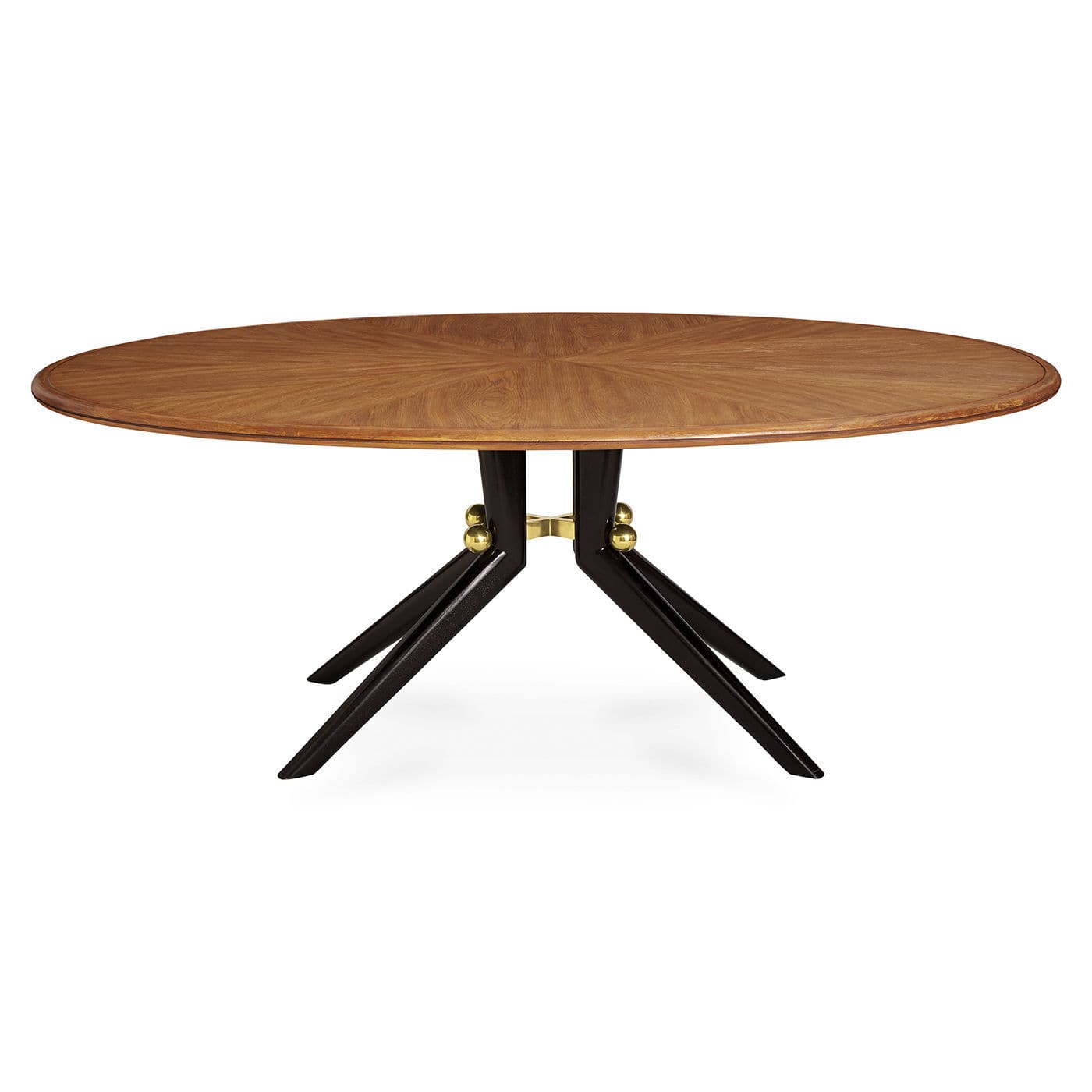 Contemporary Dining Table Solid Wood Veneer Brass Contemporary Dining Table Solid Wood Veneer Brass