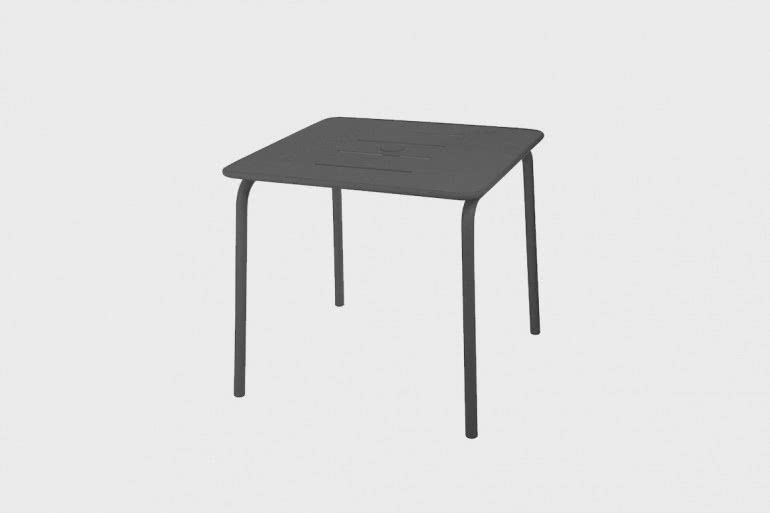 Contemporary Table Aluminum Square Outdoor Vega By Maiori Contemporary Table Aluminum Square Outdoor