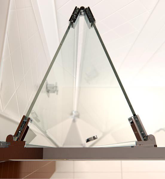 Glass shower cubicle / rectangular / with folding door - BUTTERFLY ... Glass shower cubicle / rectangular / with folding door - BUTTERFLY ...