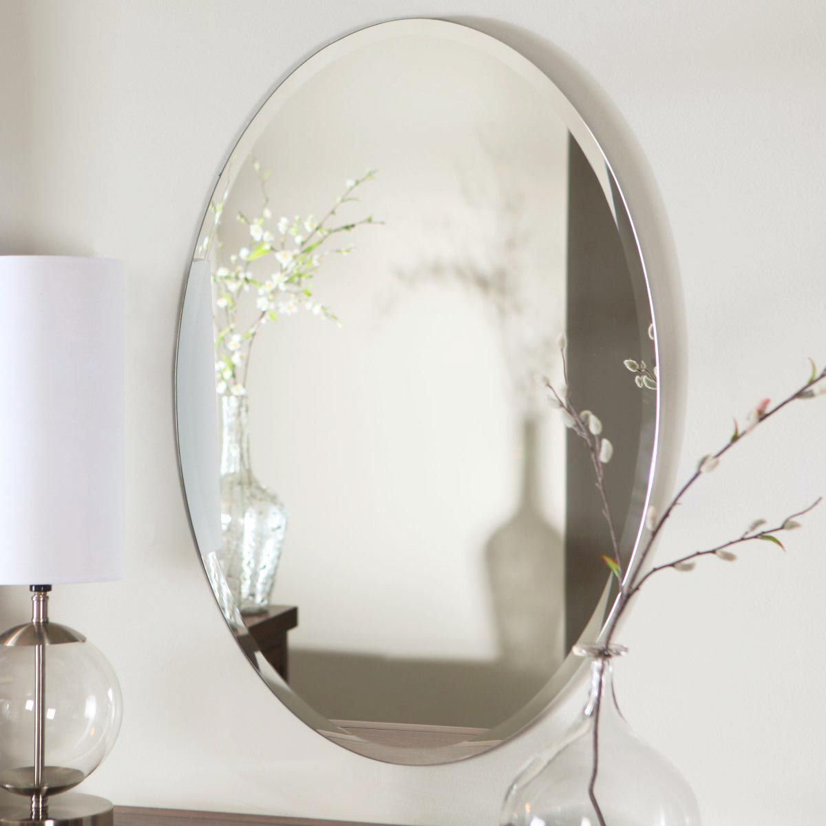 Wall Mounted Mirror Contemporary Oval Rectangular Usluga Glass Wall Mounted Mirror Contemporary Oval Rectangular