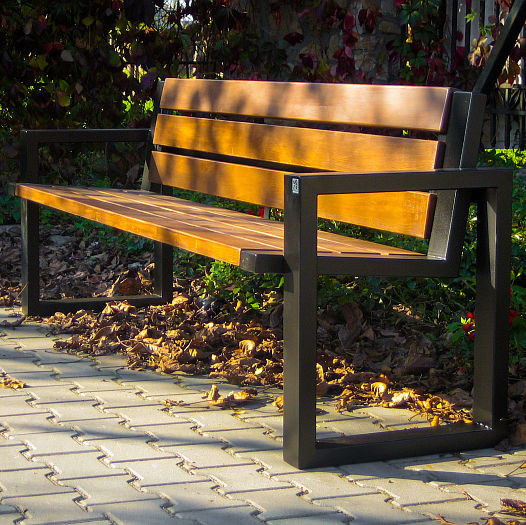 Public Bench Contemporary Wooden Stainless Steel Sofa 02 008 Public Bench Contemporary Wooden Stainless Steel Sofa 02 008