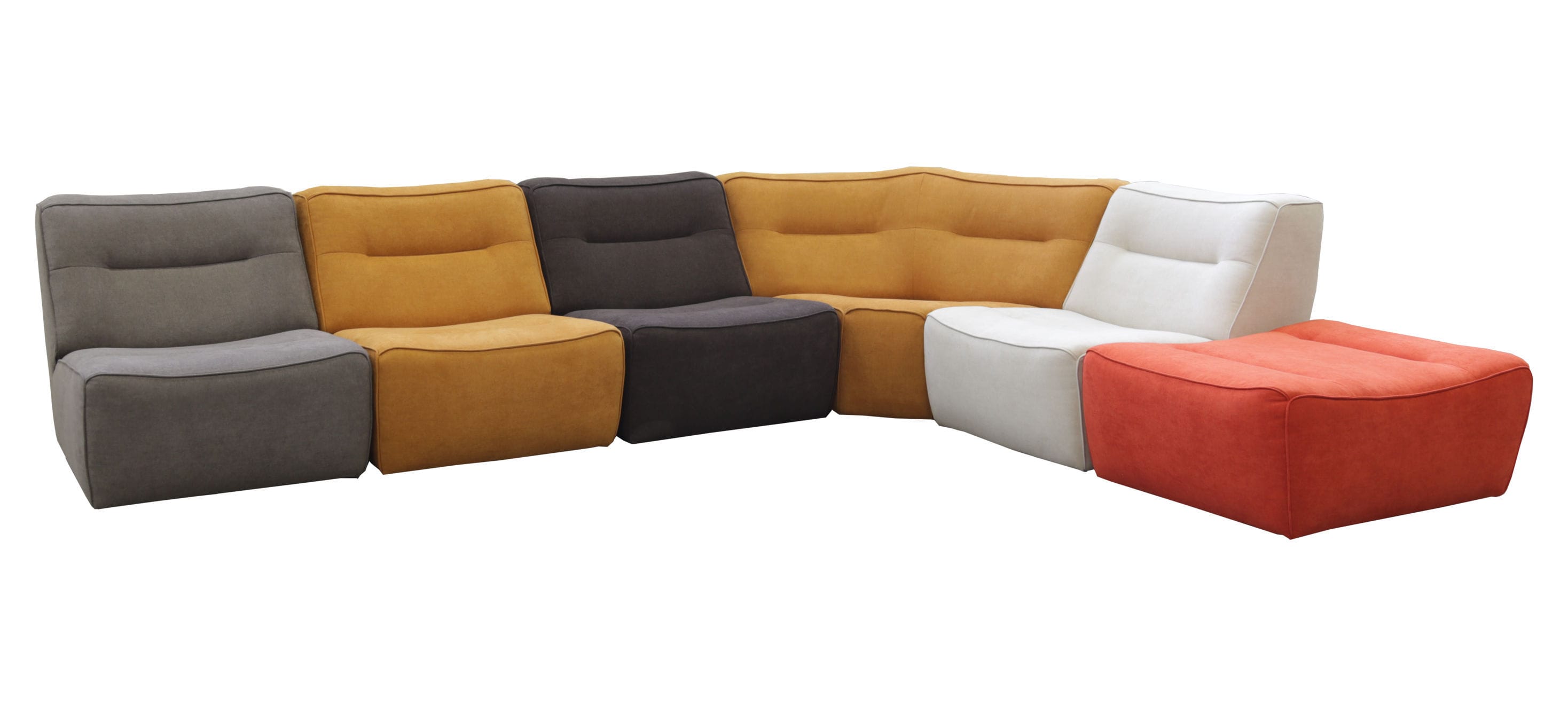 Modular sofa contemporary leather fabric ARENA Luonto
