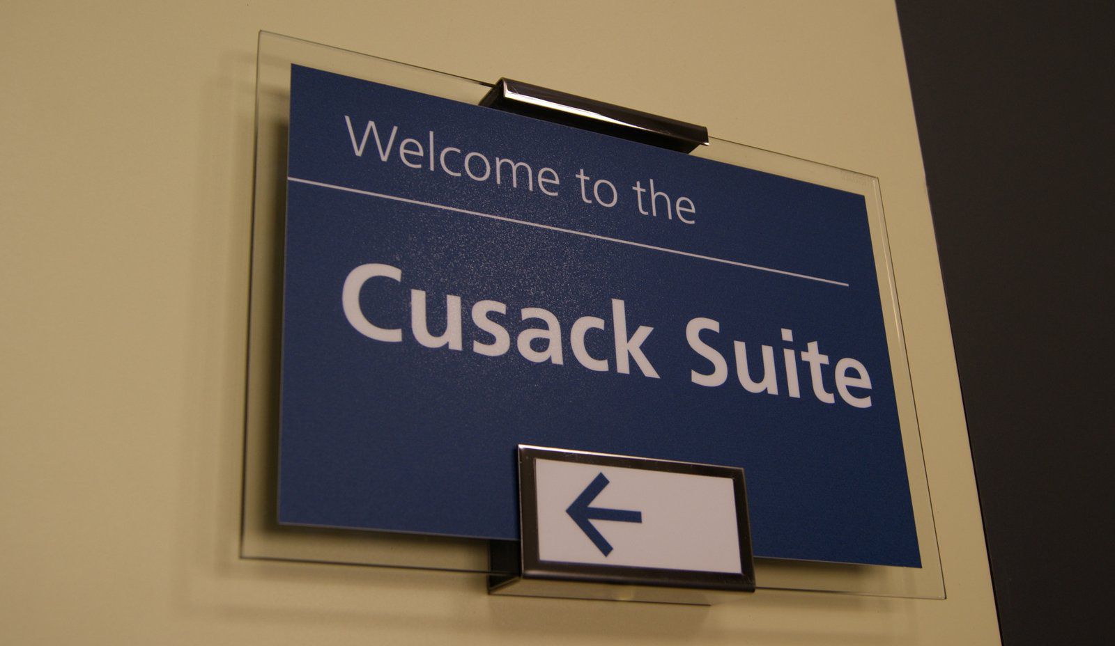 wall mounted signage plate stainless steel glass acrylic ols