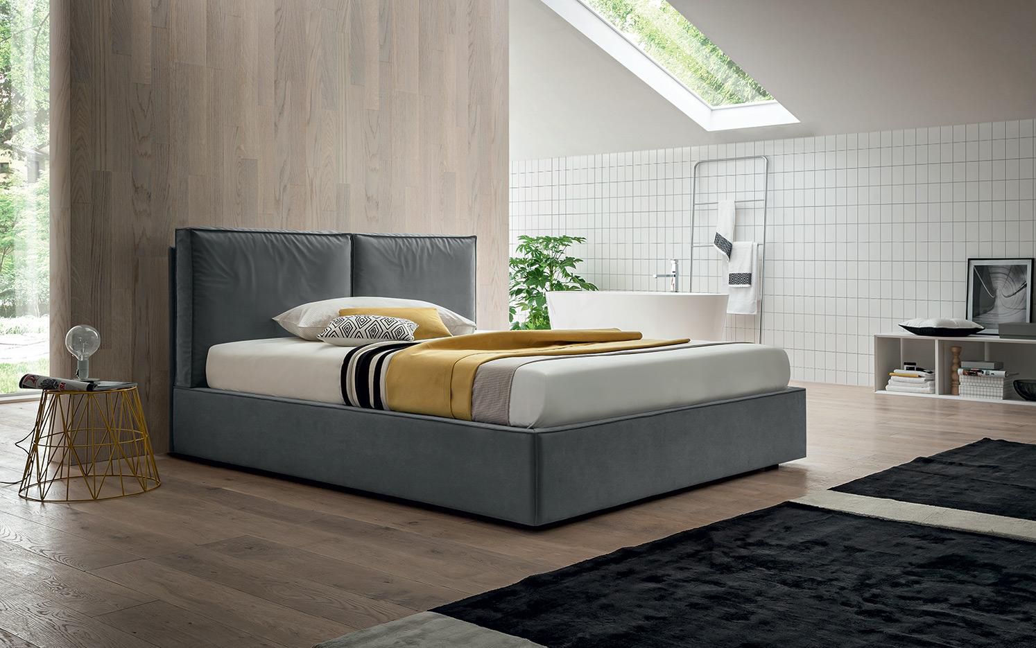 Double Bed Contemporary Upholstered With Headboard Double Bed Contemporary Upholstered With Headboard