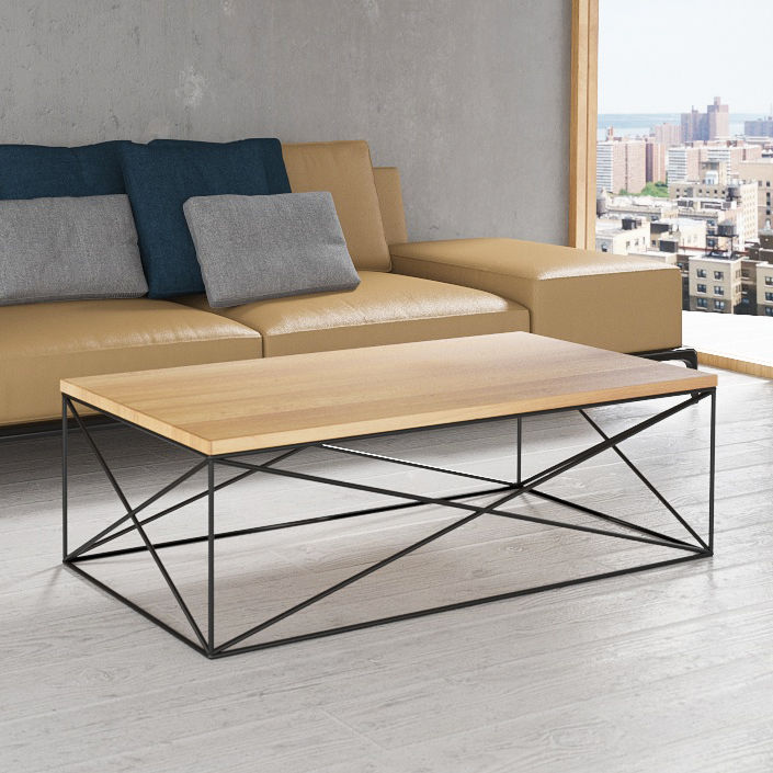 Scandinavian Style Coffee Table Oak Lacquered Mdf Metal Scandinavian Style Coffee Table Oak Lacquered Mdf Metal Midnight By Mateusz Karewicz