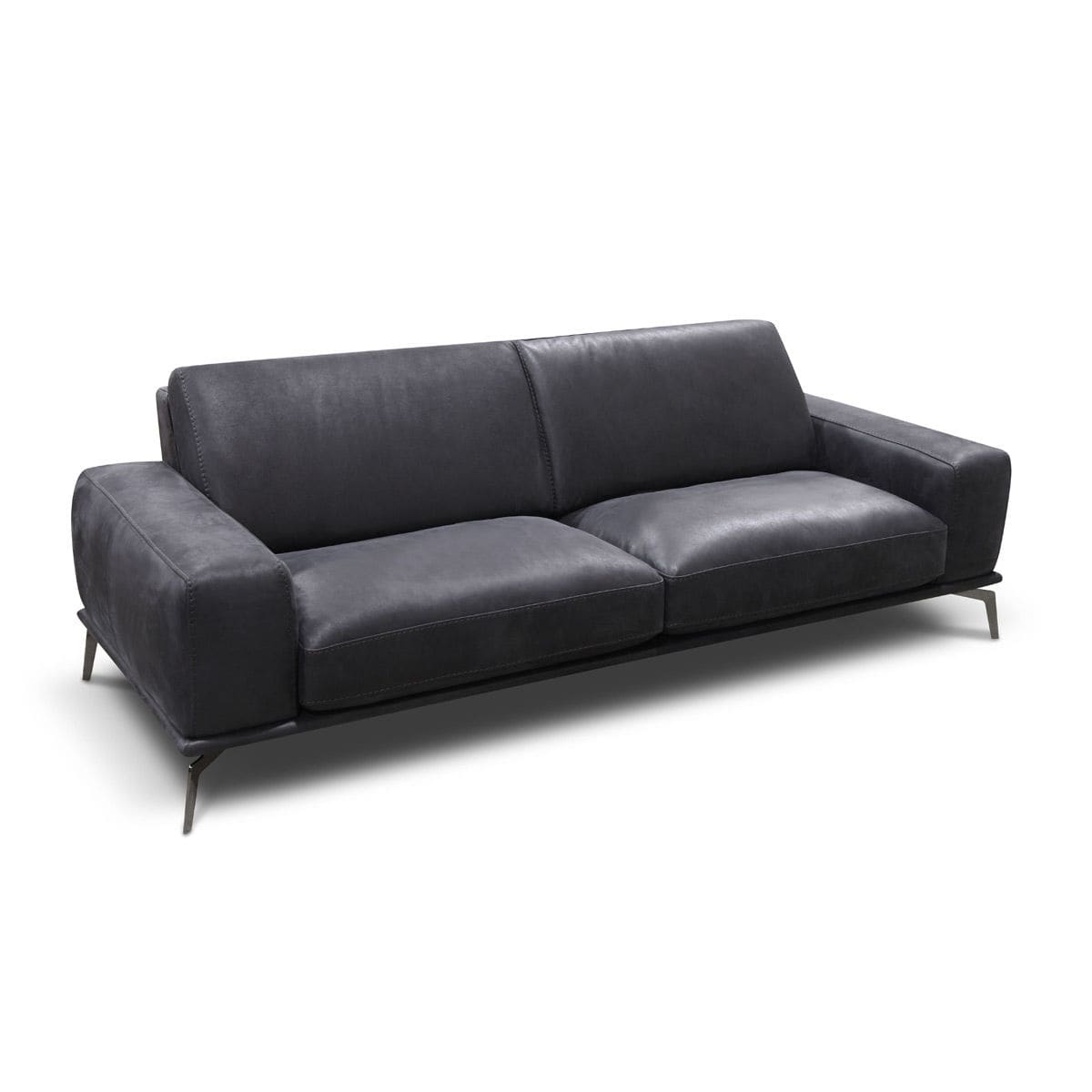 Contemporary Sofa Fabric Leather Metal Tivoli Saporini Contemporary Sofa Fabric Leather Metal Tivoli