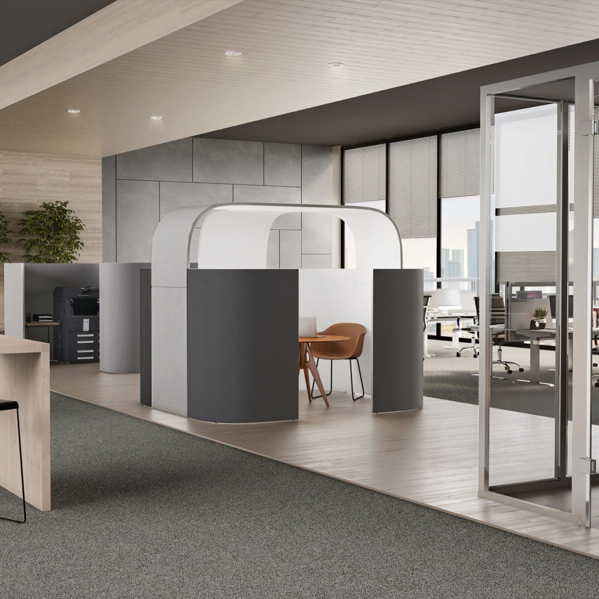 Modular Privacy Office Space Discreto Preform Gmbh Fabric