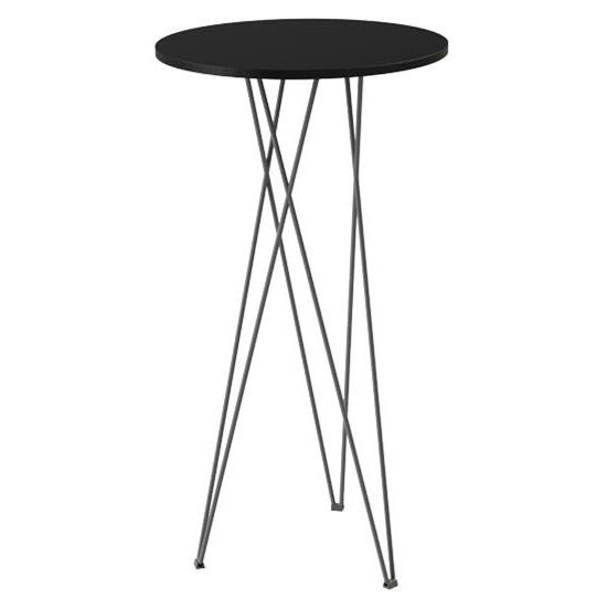 Contemporary High Bar Table Wooden Metal Round Overlap Omp Contemporary High Bar Table Wooden Metal Round Overlap