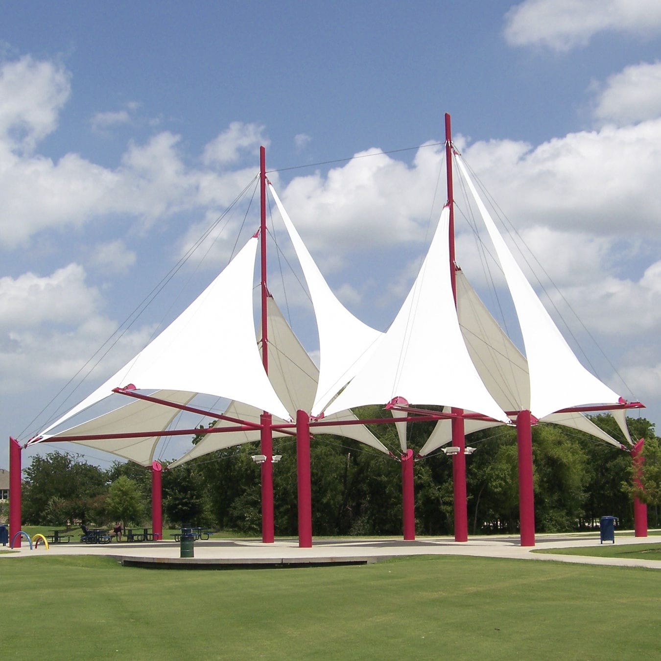 Pvc Coated Glass Fabric Architectural Membrane Celebration Park