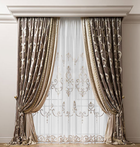 Patterned Curtain Prestige Allover Chicca Orlando Srl Velvet