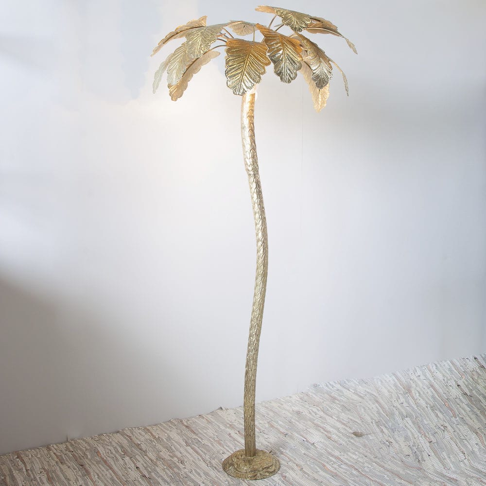 Floor Standing Lamp Contemporary Brass Silver Palm Zenza Floor Standing Lamp Contemporary Brass Silver Palm