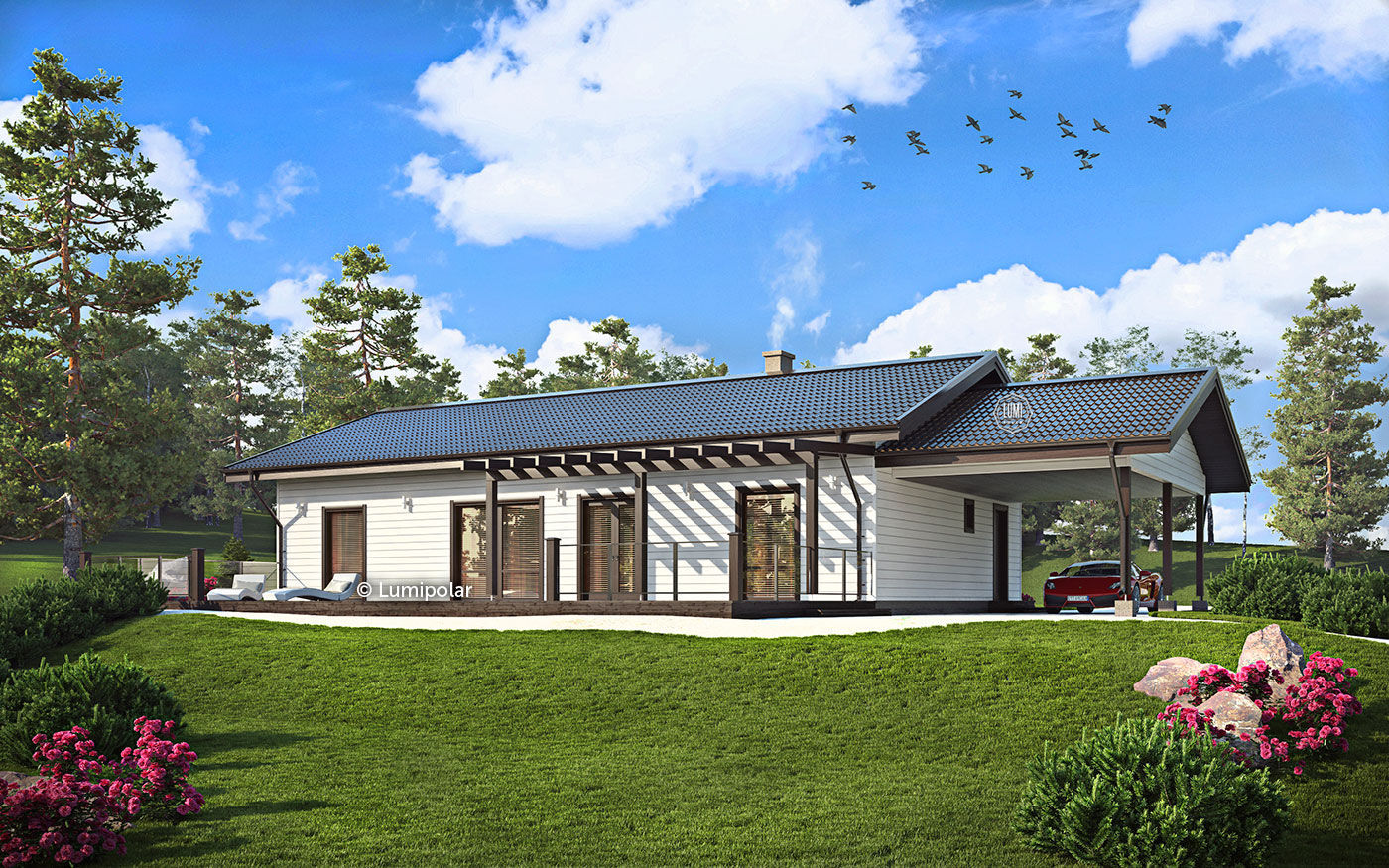 Prefab House SABINA 134 Lumi Polar Energy Efficient Energy