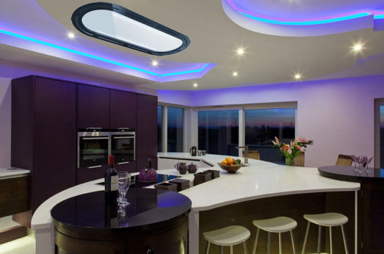 Ceiling Mounted Range Hood With Built In Lighting LA 1200 JUPITER