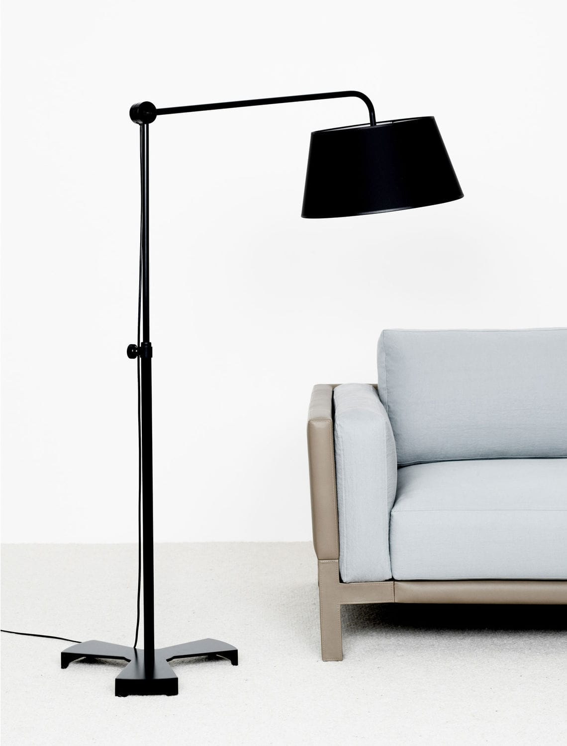 Floor Standing Lamp Contemporary Metal Black Hok Floor Standing Lamp Contemporary Metal Black Hok