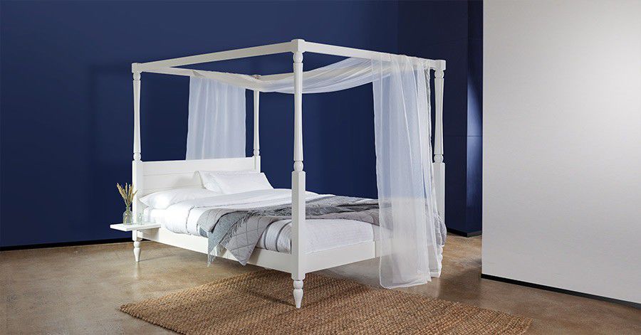 Canopy Bed Double Traditional Wooden Four Poster Country Canopy Bed Double Traditional Wooden