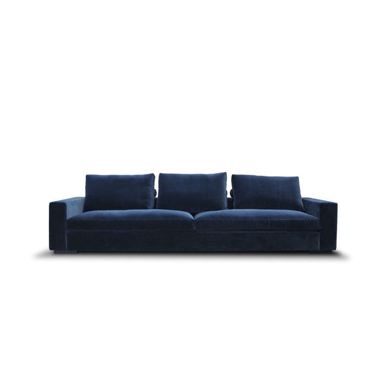 contemporary sofa / fabric / leather / 3-seater - HAMPTON