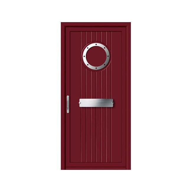 Entry Door Swing Aluminum With Round Window Ranurados Cinc Entry Door Swing Aluminum With Round Window Ranurados Cinc