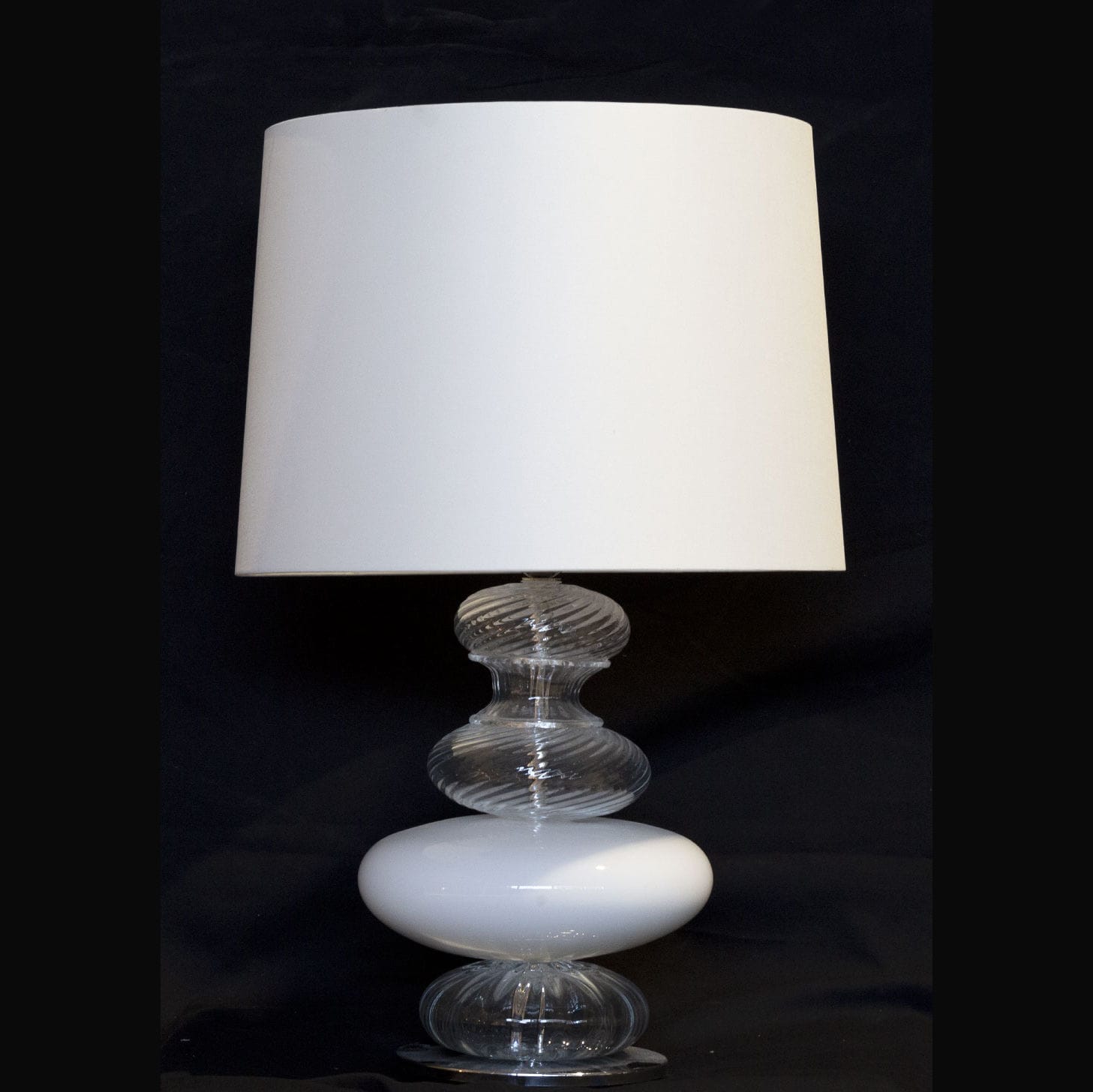 Table Lamp Bucaneve Lt Bottega Veneziana Blown Glass Murano