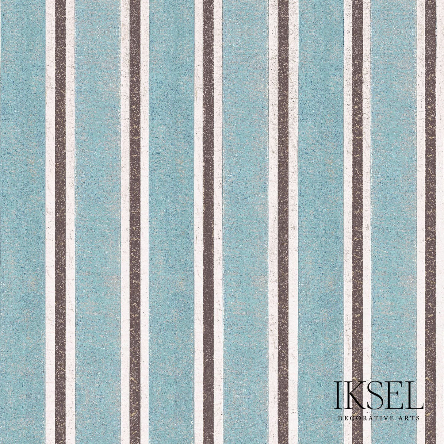 Contemporary Wallpaper RW713 Kubilai S Stripe Cs71 Turquoise Iksel