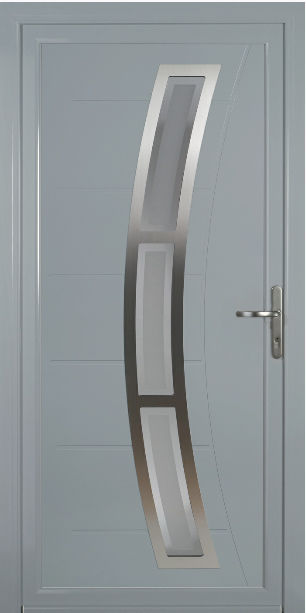 Entry Door LIGNE EXCELLENCE MADINE TRYBA Aluminum Swing Glazed